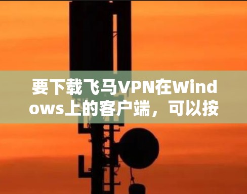 要下载飞马VPN在Windows上的客户端，可以按照以下步骤操作